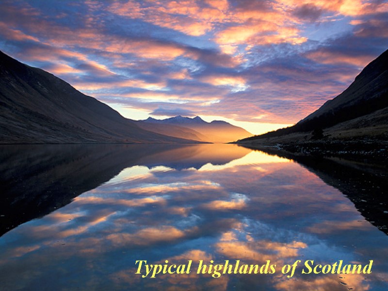 Typical highlands of Scotland